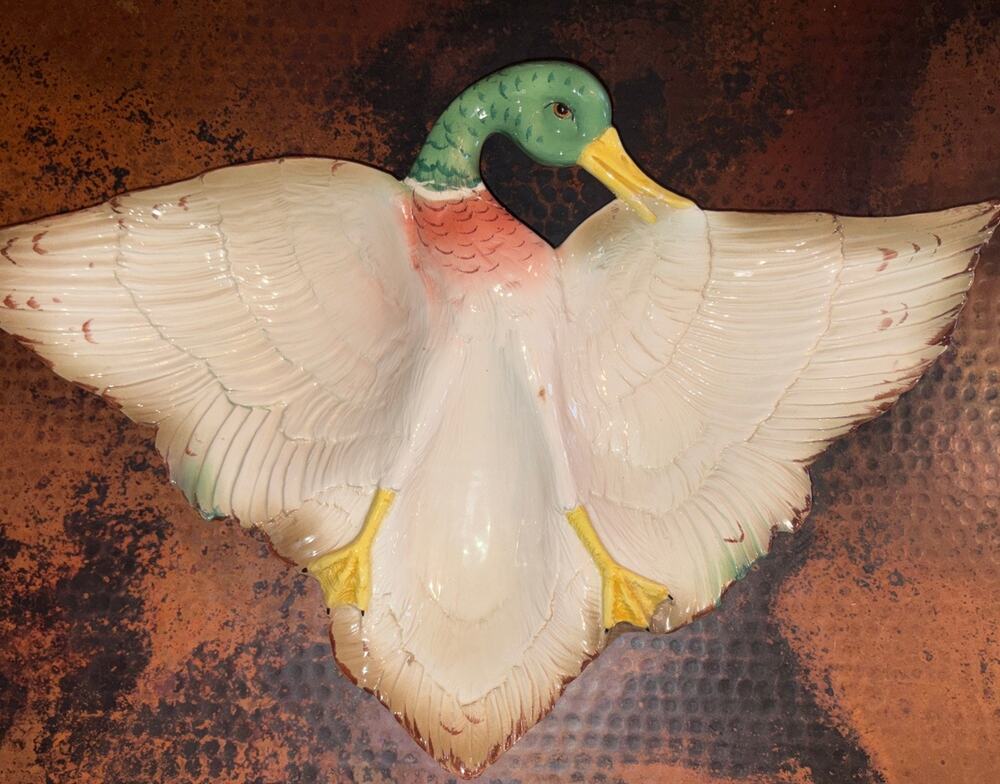 Shafford Hand Painted Made In Italy Duck Mallard XLarge Serving Platter Hunting